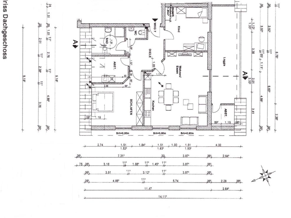 5 Zimmer Wohnung: Grundriss